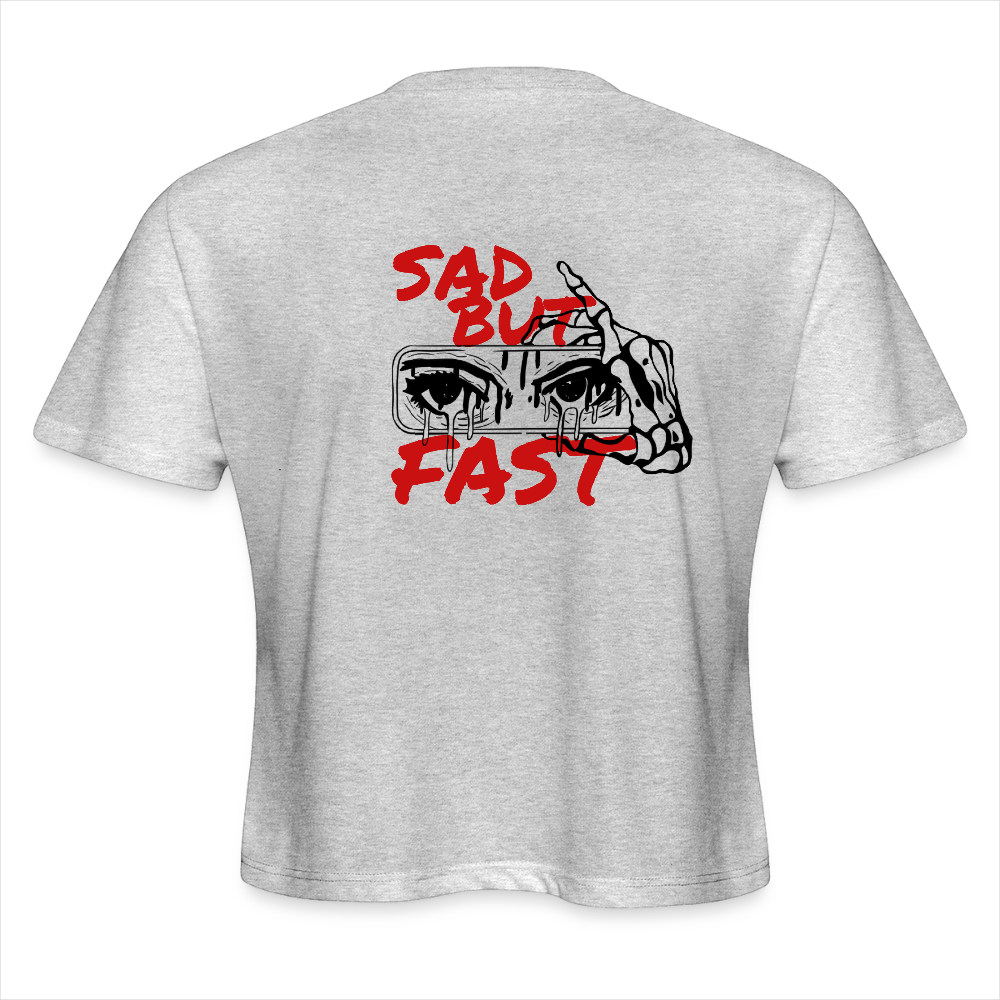Women's Cropped T-Shirt - heather gray