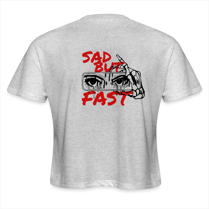 Women's Cropped T-Shirt - heather gray
