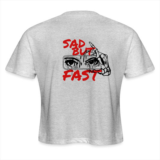 Women's Cropped T-Shirt - heather gray