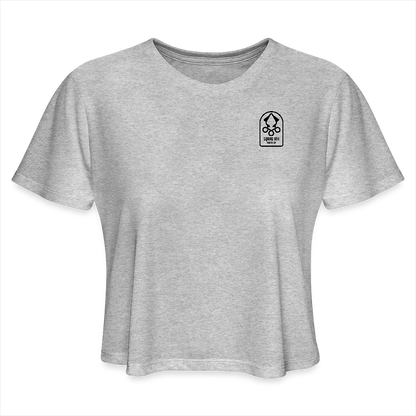 Women's Cropped T-Shirt - heather gray