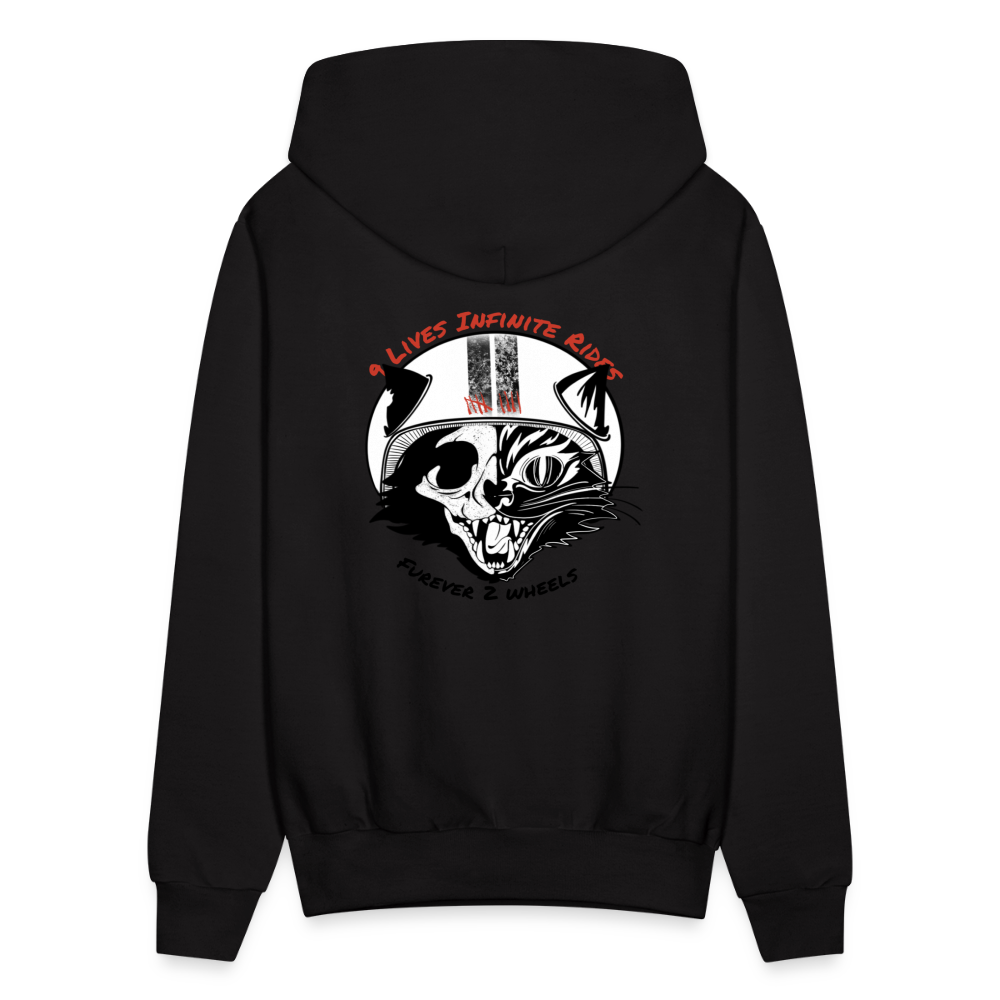 9 lives death kitty Hoodie - black