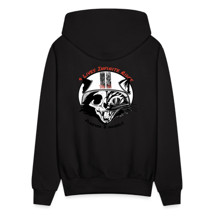 9 lives death kitty Hoodie - black